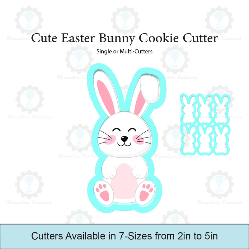 Cute Easter Bunny Cookie Cutter | Single Cutter & Multi Cutter Options