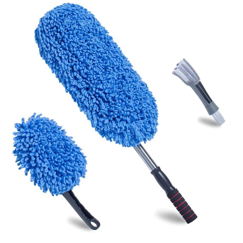 Microfiber Car Duster Extendable Handle Interior Exterior Multipurpose Cleani…
