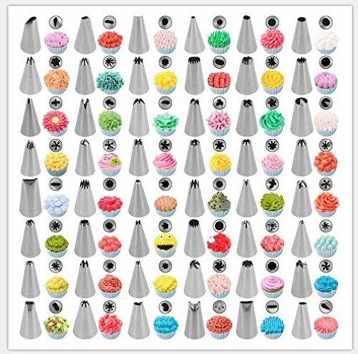 Complete Cake Decorating Kit: 48 Numbered Piping Tips with Organizer Case gallery