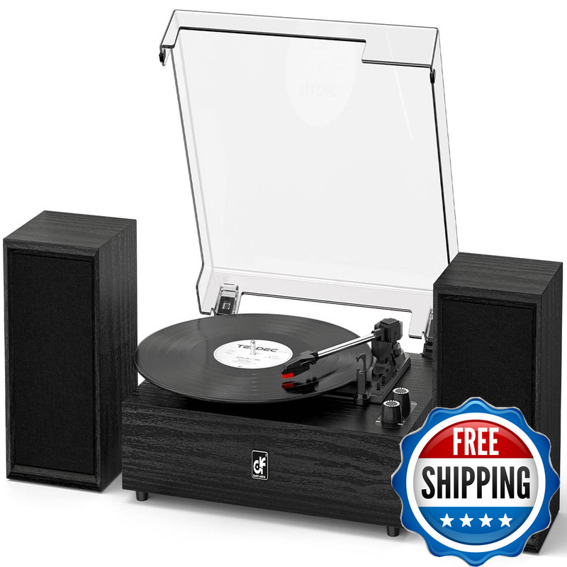 Danfi Audio Df Bluetooth Record Player External Speakers Belt-Drive Turntable