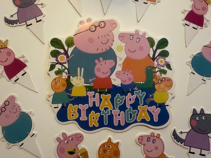 *(C4) 13pcs "PEPPA PIG" THEMED CAKE TOPPER for birthday party cakes gallery