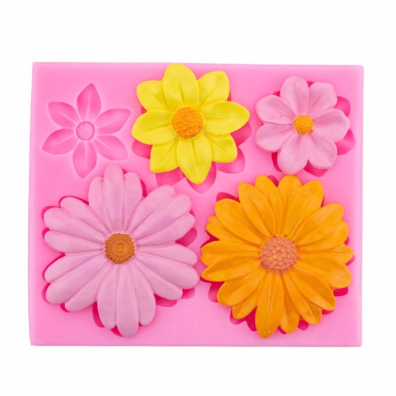 Daisy Shape Silicone Flexible Grade Mould Clay Resin Ceramics Candy gallery