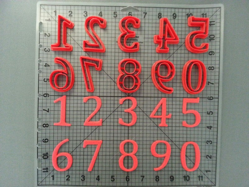 Cambria Math Font Number Cookie Cutter Set