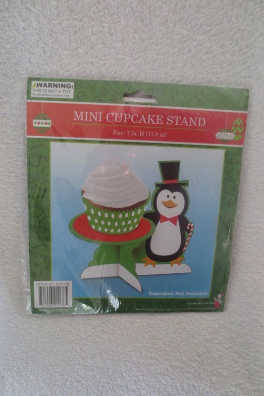 Christmas Holiday Mini Cupcake Stand Penguin New gallery