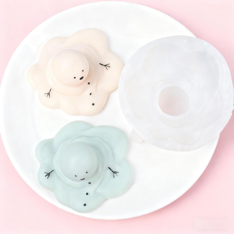 Christmas Snowman Silicone Mold Cute Melting Snowman Mold for Christmas Party De gallery
