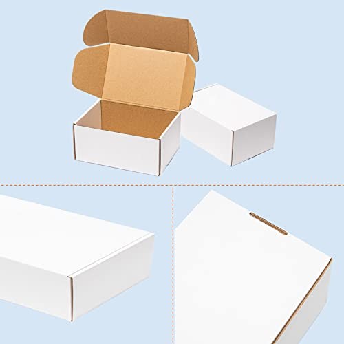 White Shipping Boxes 60 Pack - Corrugated Cardboard Mailing Boxes for 6x4x3" gallery