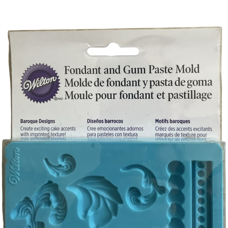 Wilton Fondant & Gum Paste Mold Baroque Designs Pearls Rose Leaf Elegant Wedding gallery