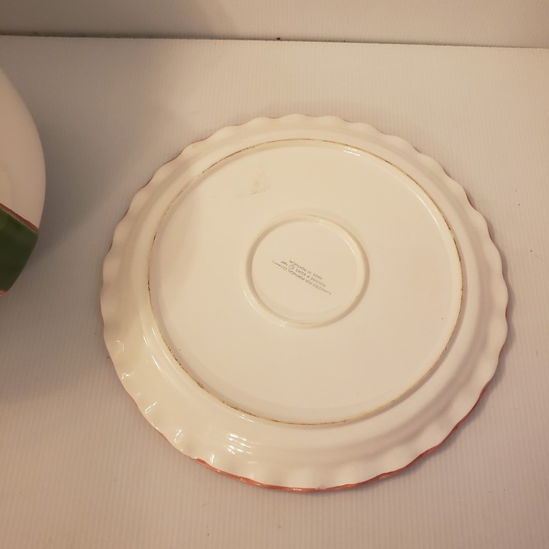 Ribbons And Bows 1996 Cake Plate Lid 3d Alabaster For Portugal Ceramics Vintage gallery