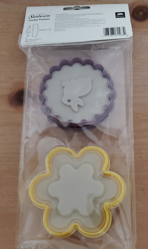 Sunbeam Cookie Cutter Spring Press Set Of 2 Flower and Bunny 3.5 inch gallery