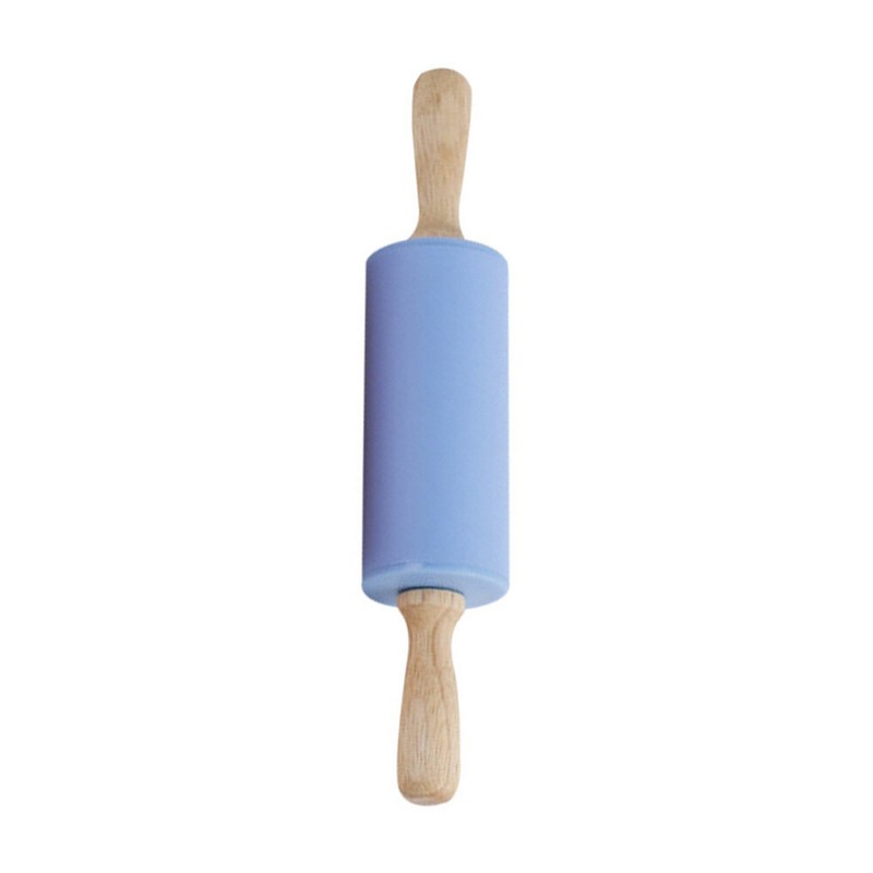 Bread Roller Kids Kitchen Rolling Pin Non Stick Mini Wooden Toy Dumpling gallery