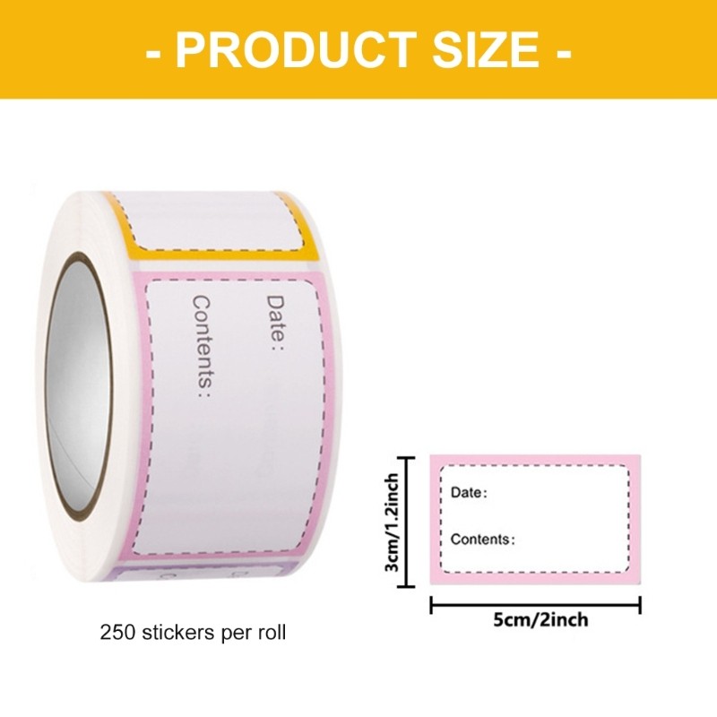 250Pcs Storage Sticker Date Labels 50x30mm Freezer Label for Labelling gallery