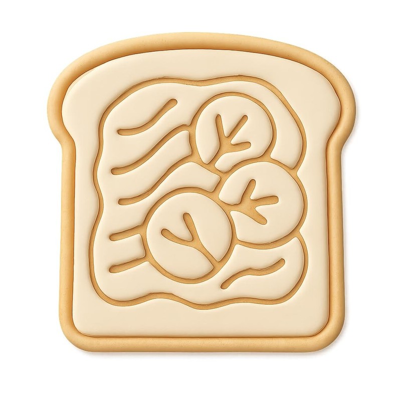Avocado Toast with Radish Cookie Cutter & Stamp, Fondant & Clay - 4x4 gallery