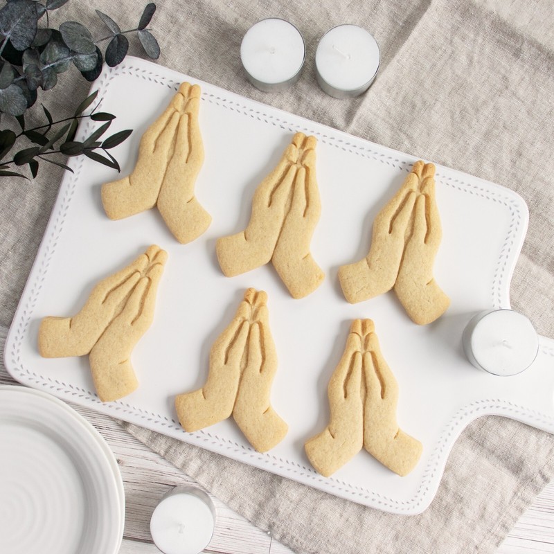 Namaste Hands Cookie Cutter - Yoga meditation wellness retreat holistic health gallery