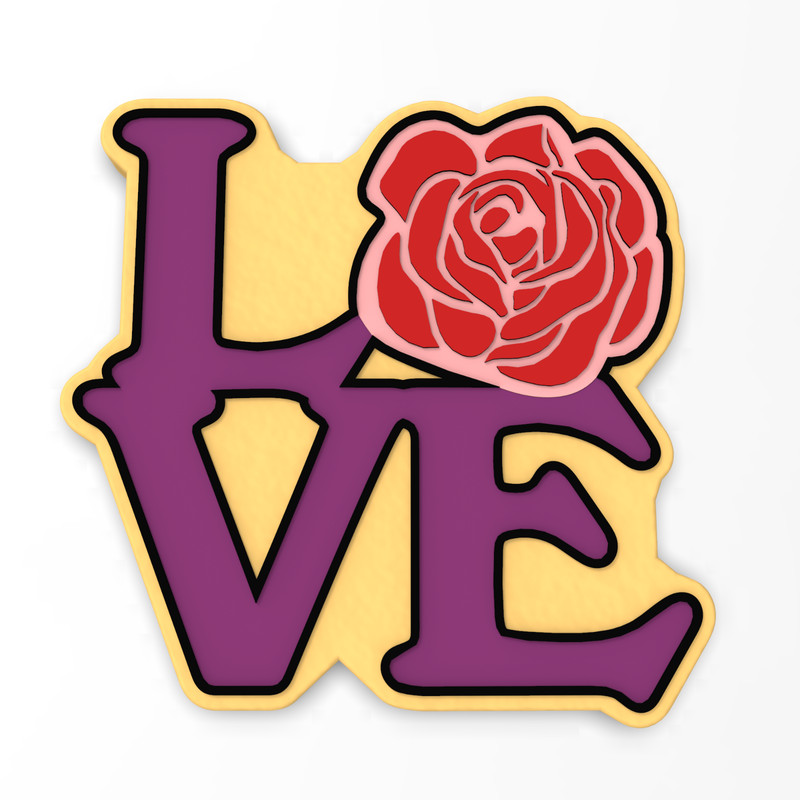 Love Rose Cookie Cutter & Stamp | Valentine's Day Love Wedding Bridal Shower gallery