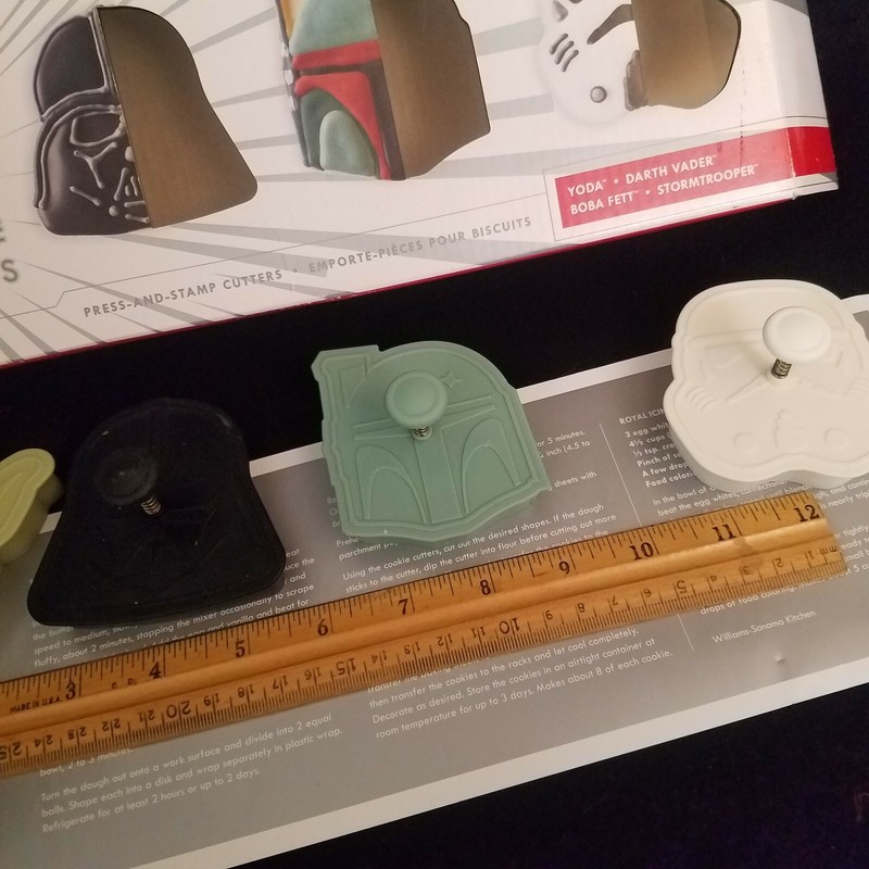 Star Wars William Sonoma Cookie Cutters Yoda Darth Vader Boba Fett Stormtrooper gallery