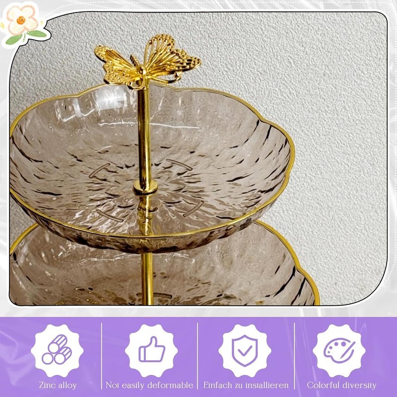 3 Sets 3-Tier Cupcake Stand Hardware Fittings, Zinc Alloy Cake Plate Stands H... gallery