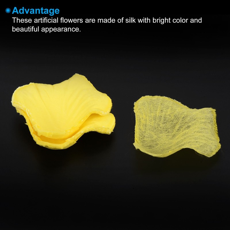 1200Pcs Artificial Rose Petals Silk Flower Decoration Yellow gallery