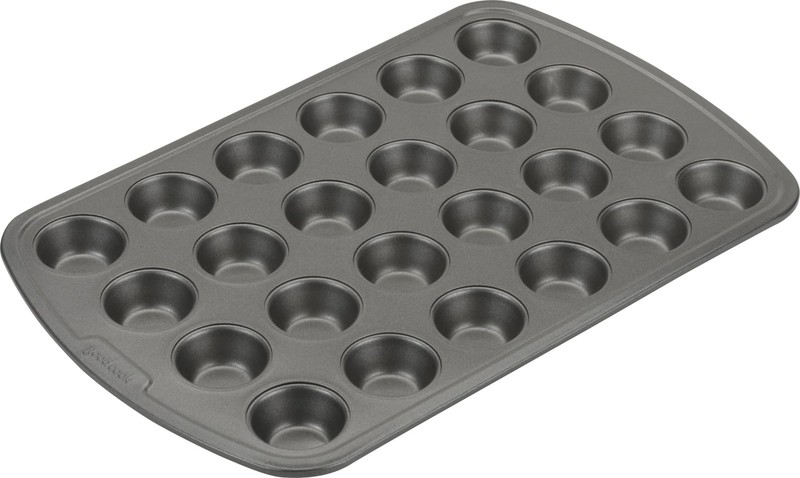GoodCook 24-Cup Mini Nonstick Steel Muffin and Cupcake 24 Cups (Mini), Black