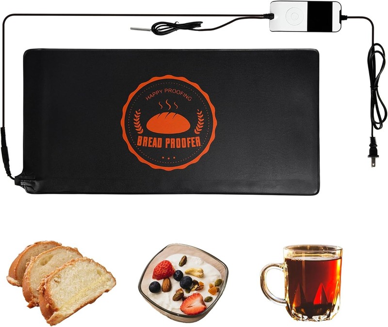 Bread Proofing Mat, Sourdough Warming 21.6″L x 10.6″W, Black