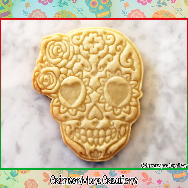 Sugar Skull Cookie Cutter Day of the Dead Roses Baking Fondant Tool Ceramics gallery