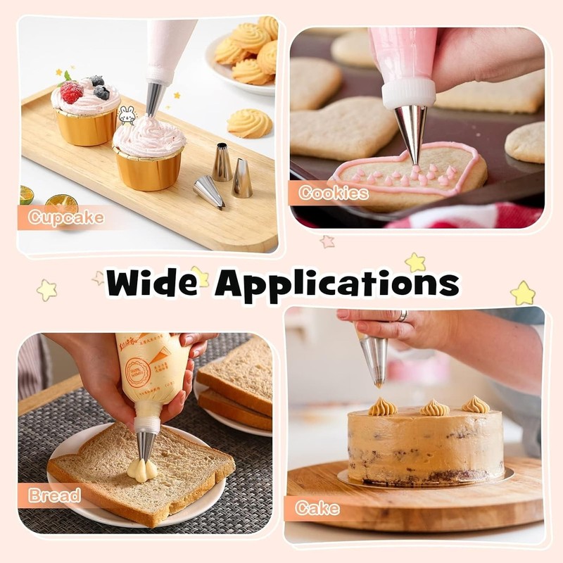 100pc Disposable Pastry Piping Bag Icing Decorating Bags for Cake Cupcake Cookie gallery