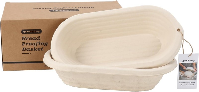 2 x 12inch Pulp Oval Sourdough Banneton Bread Proofing Basket Baking