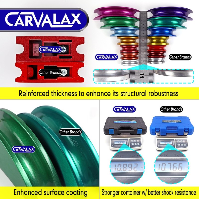 Carvalax 90 Ratcheting Tube Bender Kit - 7 Color-Coded Aluminum Heads For 1/4 gallery