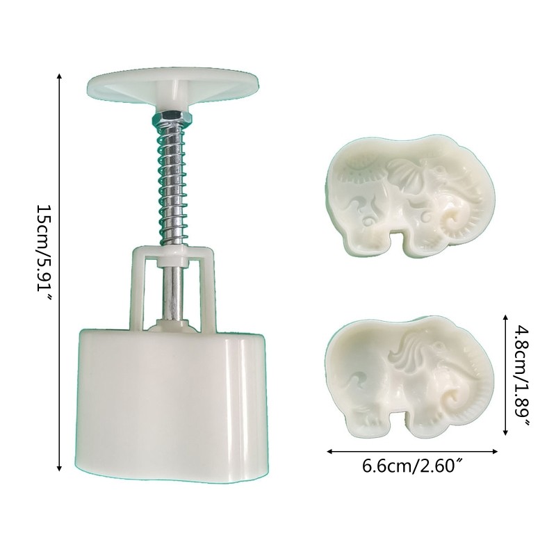 Plastic Material Mooncake Molds Stamp Moon Cake Moulds Cartoon Elephant Shaped gallery