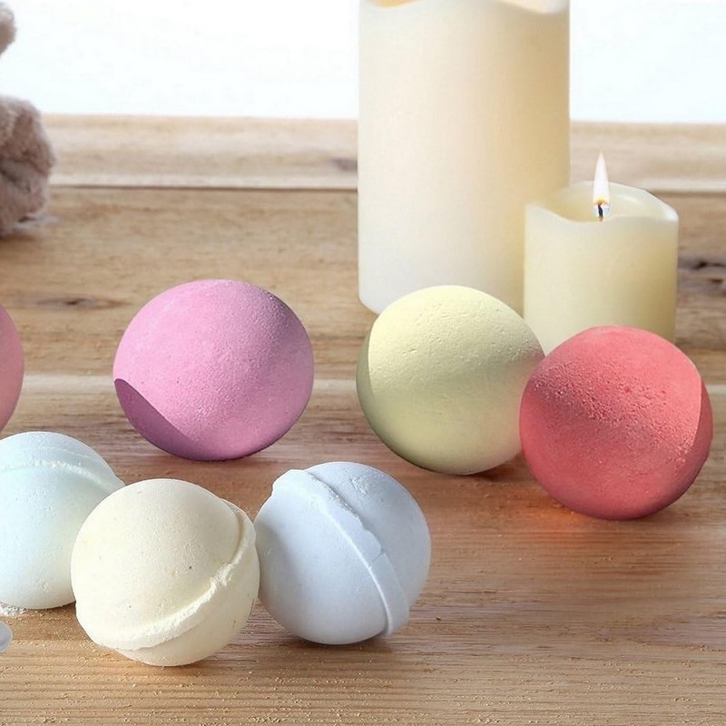 Warmbuy 12 Pcs DIY Metal Bath Bomb Molds, Set of 6 12 Pcs, Silver gallery