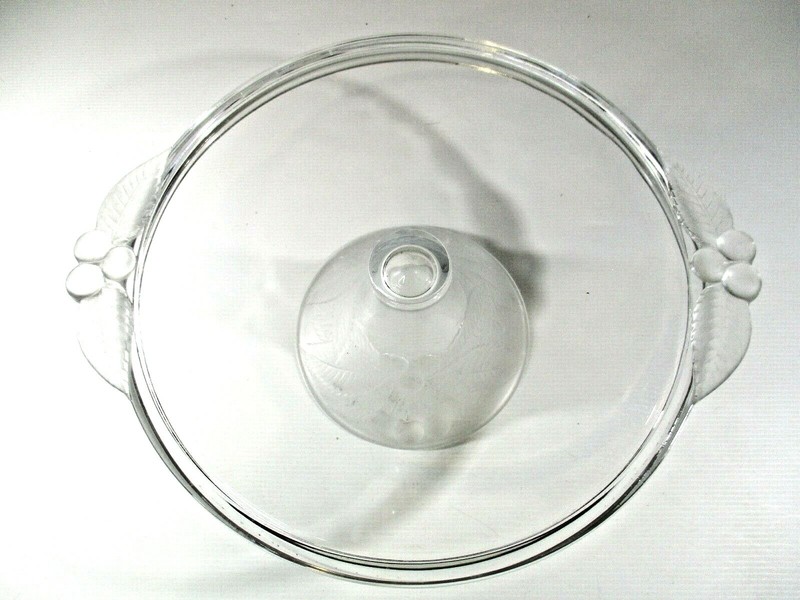 Glass Cake Dip Stand Embossed Cherries Dip/Stand Section & Handles Diameter 29cm gallery