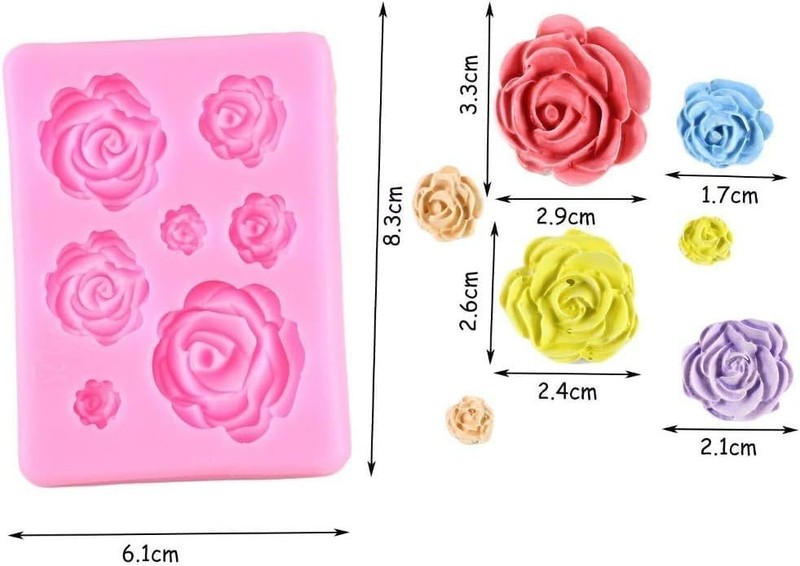 2PCS Silicone Rose Molds - Cake & Chocolate Decorating Essentials gallery