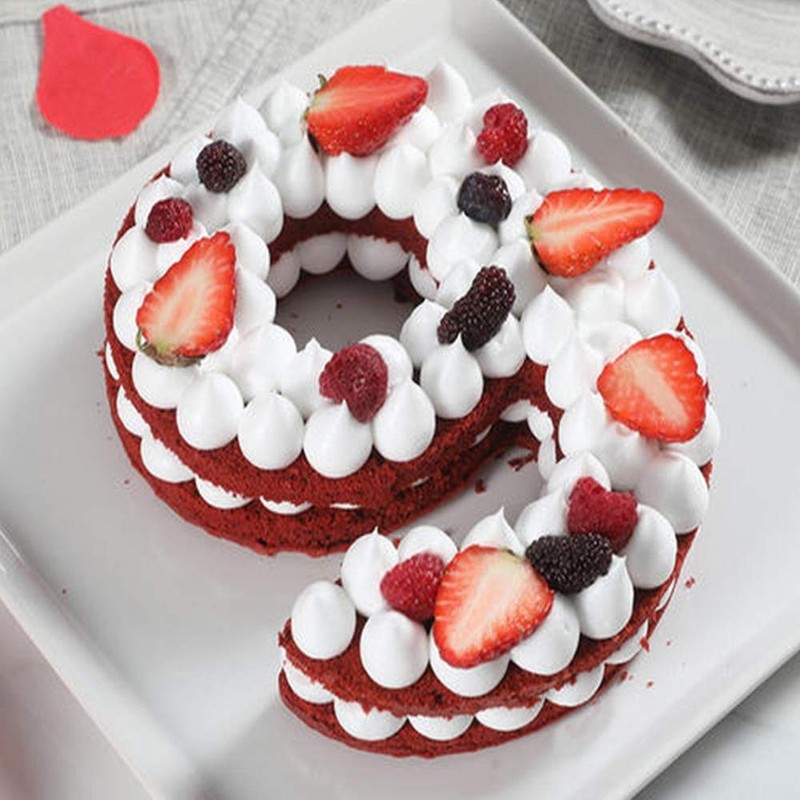 6 Inch 0-8 Numeral Cake Stencils Arabic Numbers Clear White 6 PCS gallery