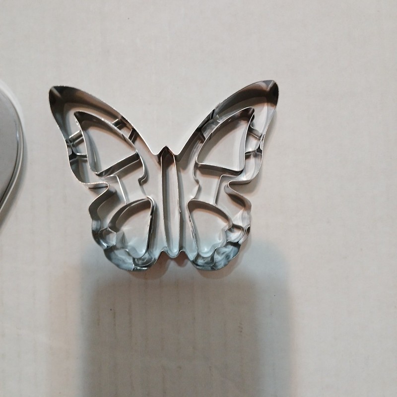 Bridgerton Netflix 2 Cookie Cutters Heart Cameo-Butterfly Stainless Steel 3x3.5 gallery