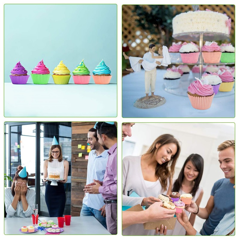 Cupcake Liners 600 Pcs Rainbow Standard Baking Cups Muffin Paper Cases gallery