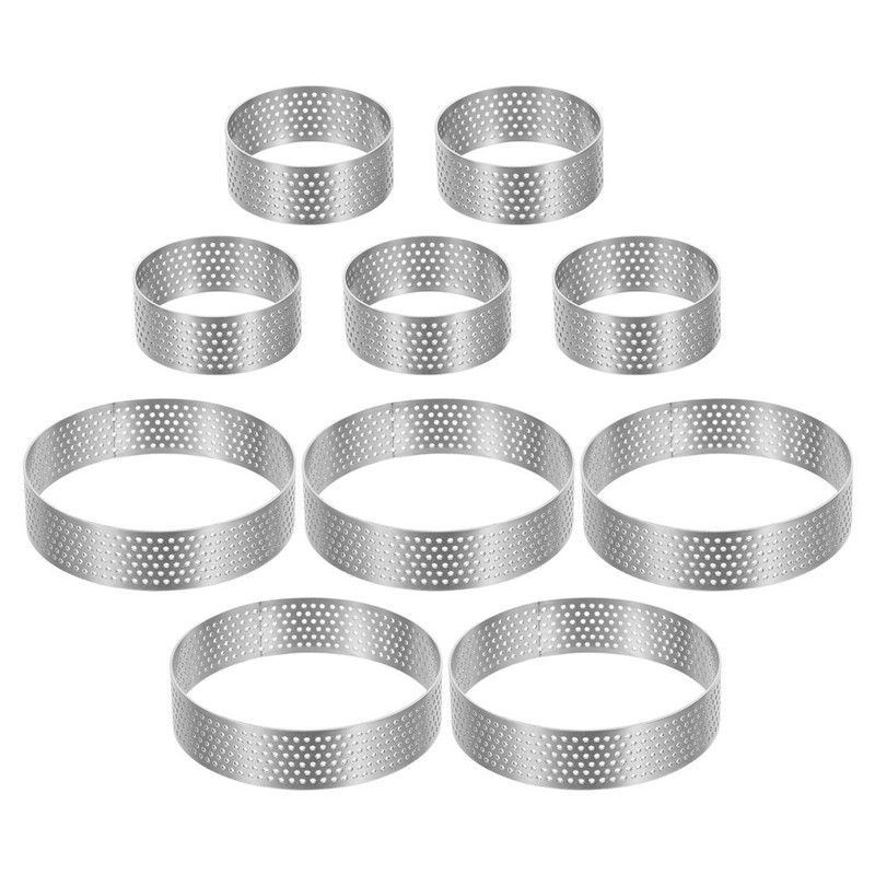 10 Pcs Cake for Baking Mold Kitchen Stainless Steel Molds Mousse