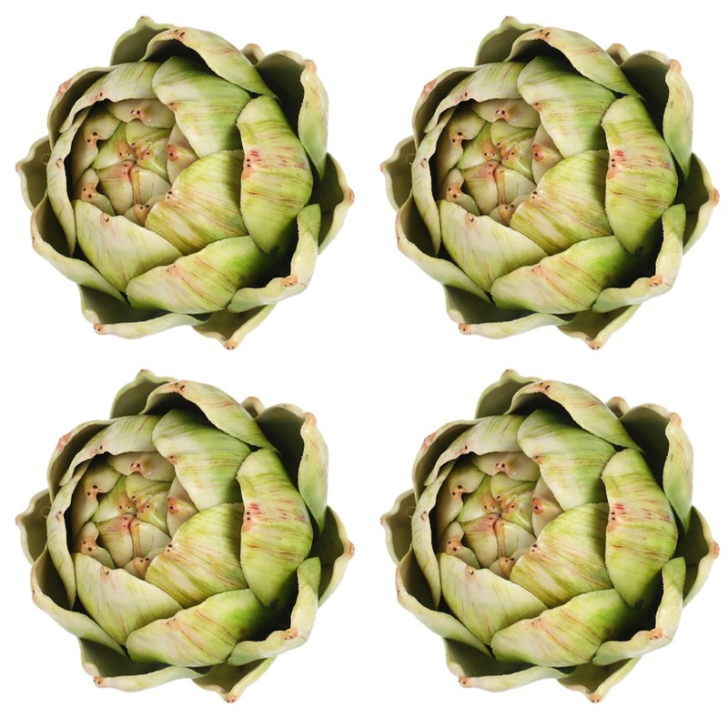 Timgle 4 Pcs Green Artificial Artichokes Fake Vegetables And Fruits For Summer