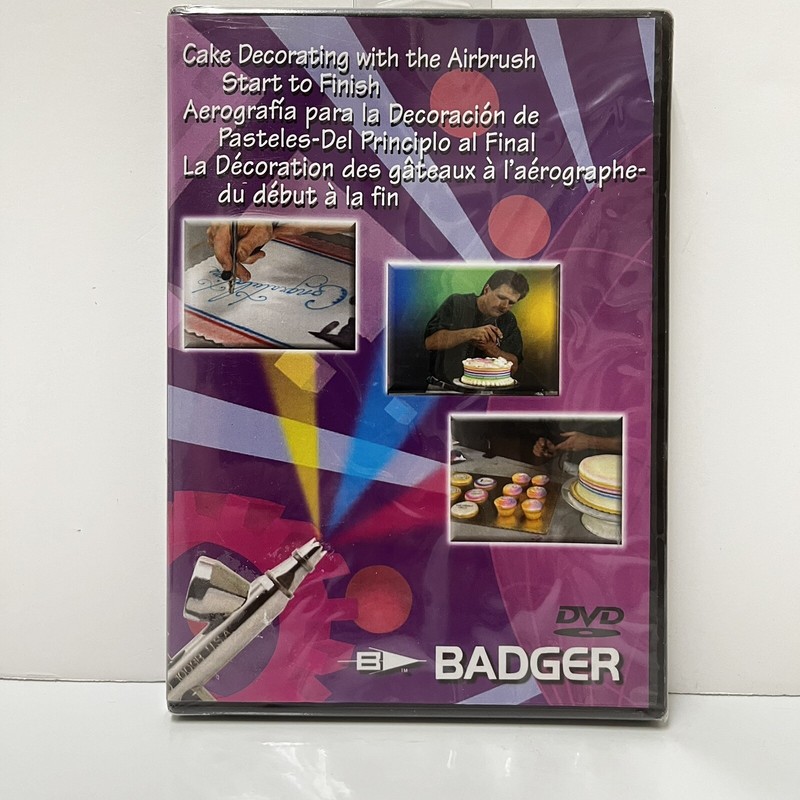 Badger Air-Brush Co. Cake Decorating with Airbrush, DVD, Brand New