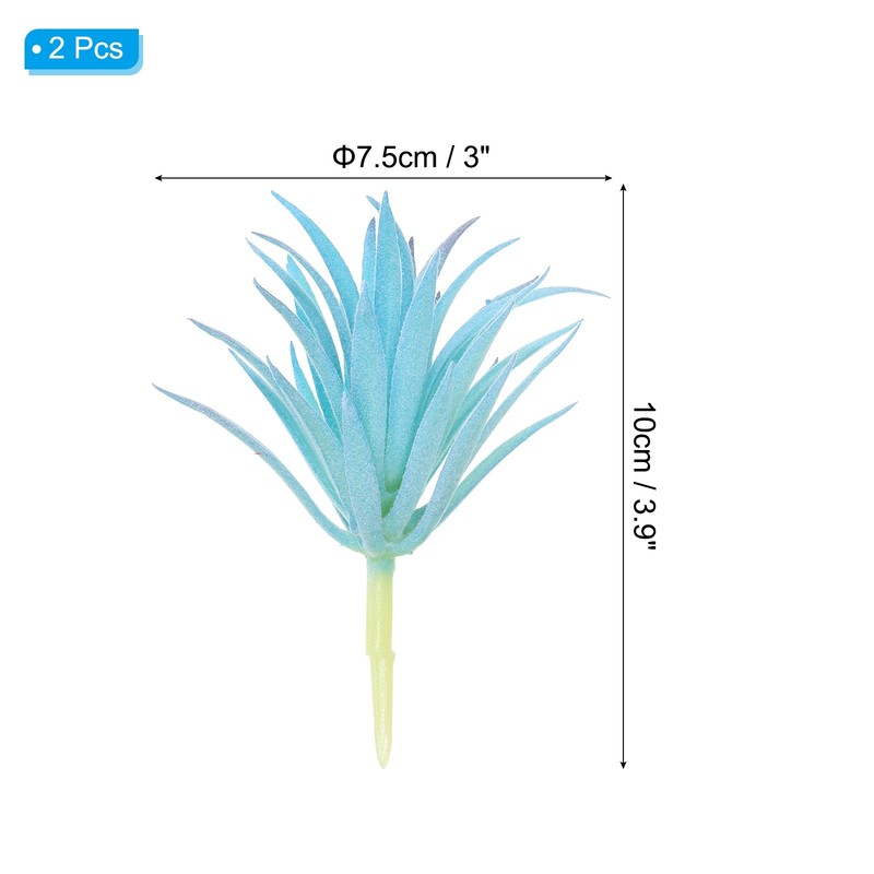 2Pcs Artificial Succulent Plants Unpotted Small Fake Plants Blue gallery