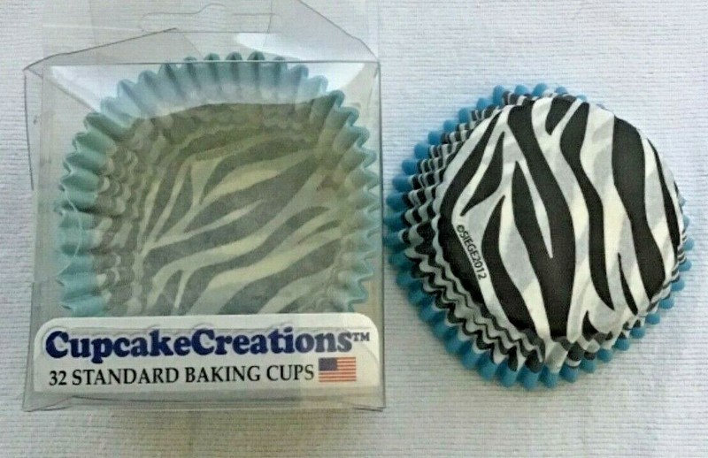 CUPCAKE CREATIONS ANIMAL PRINT CUPCAKE BAKING CUPS (32) ZEBRA NIP