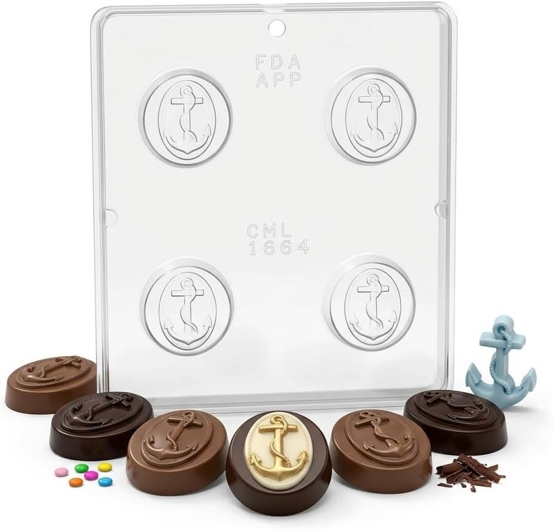 Anchor Cookie Sandwich Chocolate Candy Mold Nautical 1664 NEW gallery