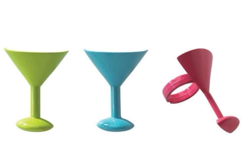 Decopac Martini Glass 12ct Asst Plastic Cupcake Rings