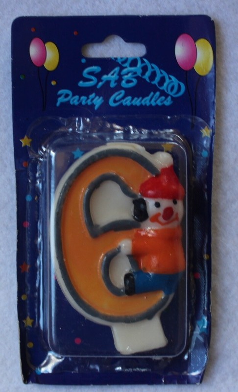 Set of 10 Numerical Birthday Candles (numbers: 0,1,2,3,4,5,6,7,8,9) gallery