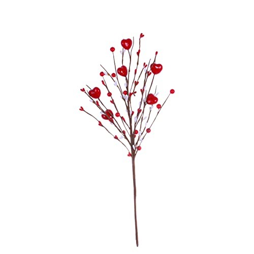 Valentine’s Day Gifts,6 Pcs Artificial Berry Flower Stems Heart Shaped Red gallery
