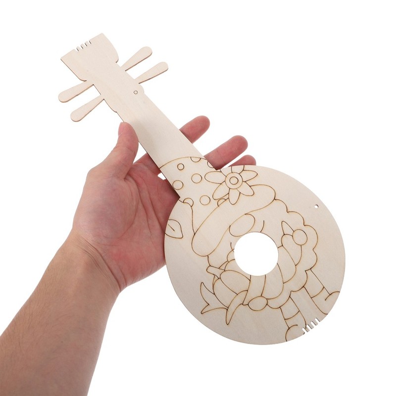 8 Pcs Thanksgiving Wood Ornaments Guitar Party Decorations Fall Cutouts gallery
