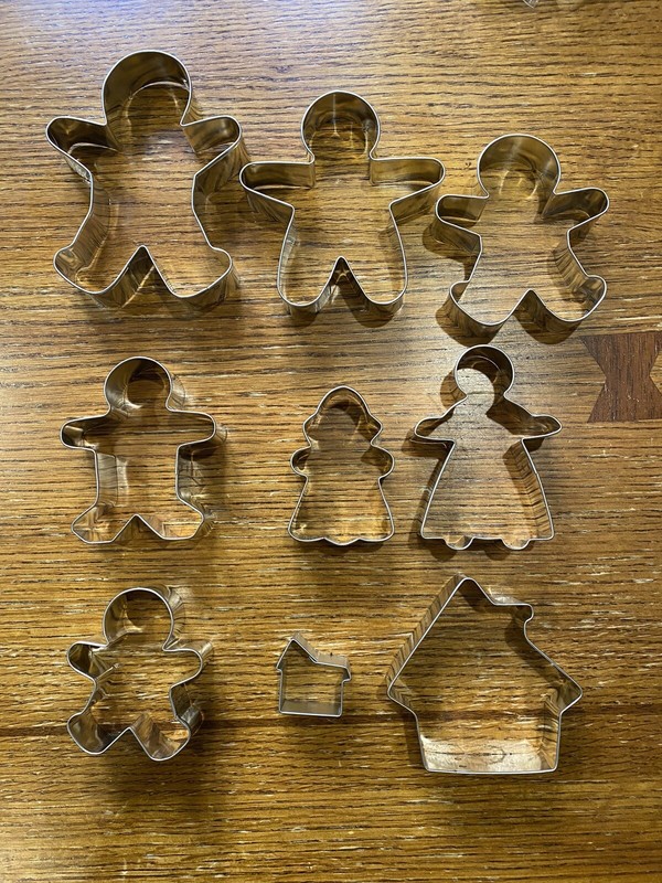Gingerbread Family Cookie Cutter Set of 9! Man, Woman, Girl, Boy, House Cutters