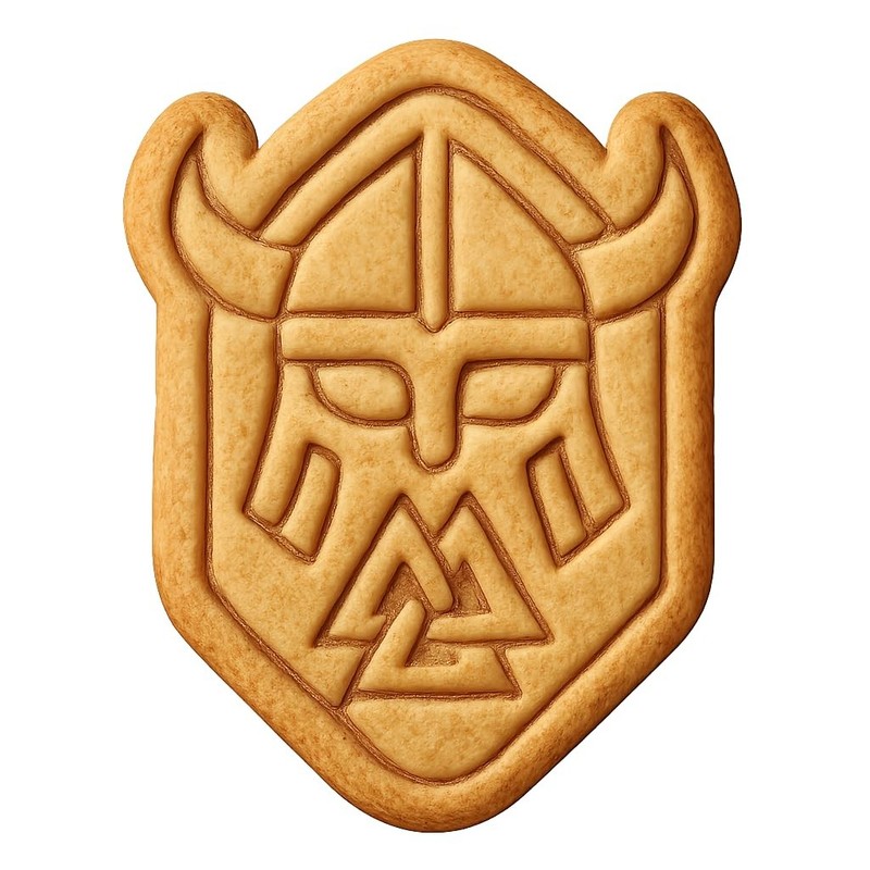 Nordic Viking Insignia Cookie Cutter & Stamp, Fondant & Clay Cutter – 3.1×4″