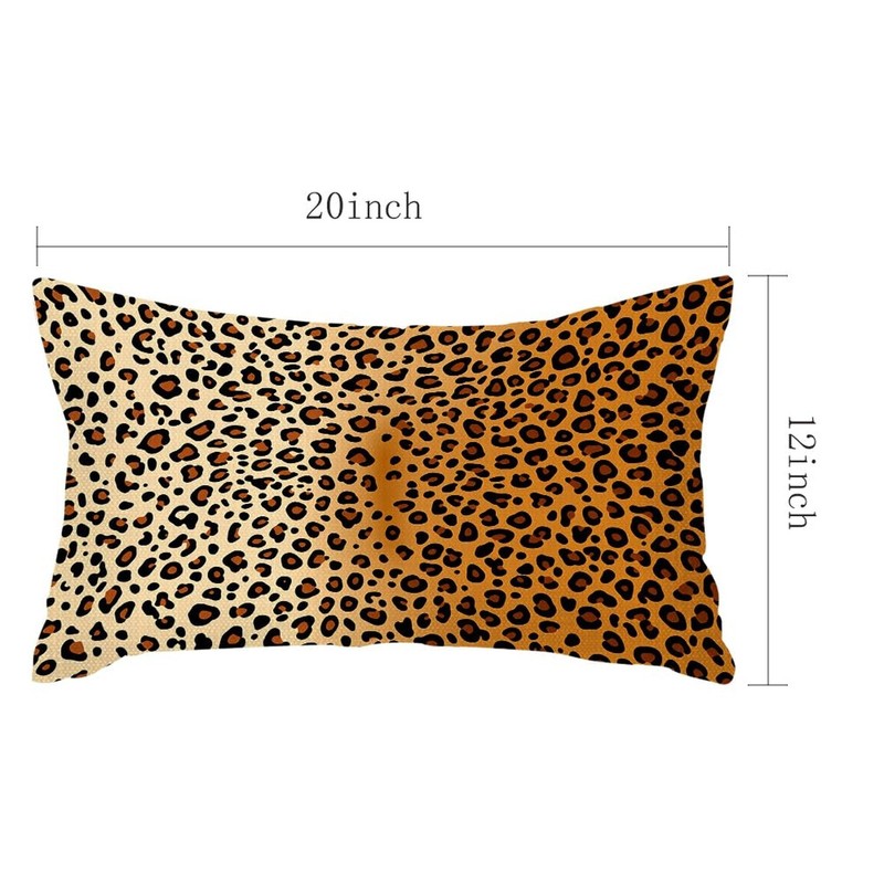 Throw Pillow Covers Leopard Print Pattern Pillow Cases Cotton Linen Waist Lum... gallery