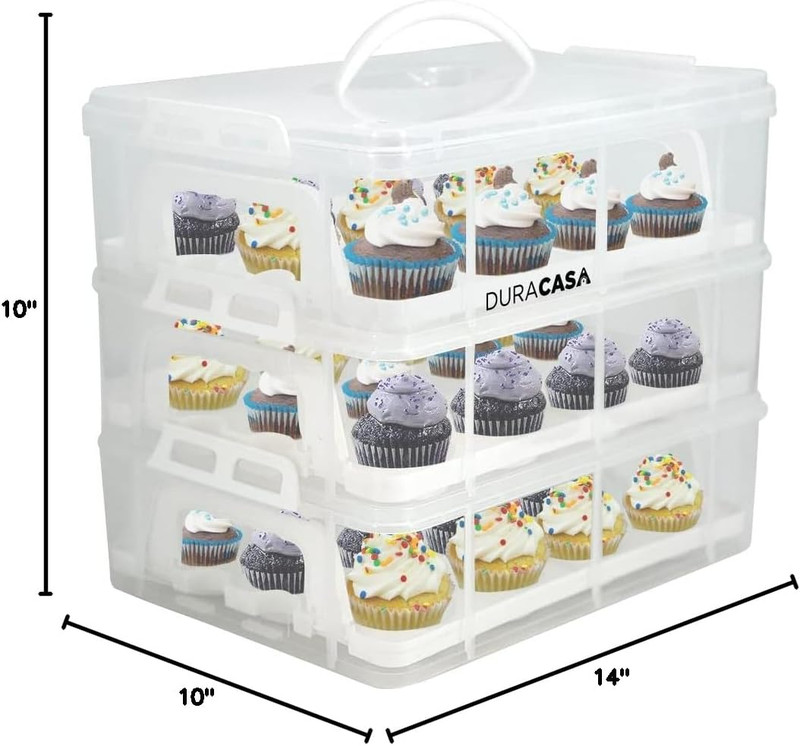 Cupcake Carrier, Cupcake Holder | Premium Upgraded Model Holds Cupcakes Steadier gallery