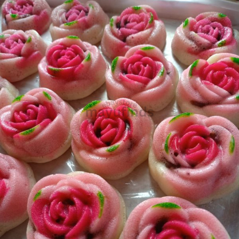 Steamed Press Mold Desserts Jelly Pudding Cake Flower Rose Bloom 40 60 pieces gallery