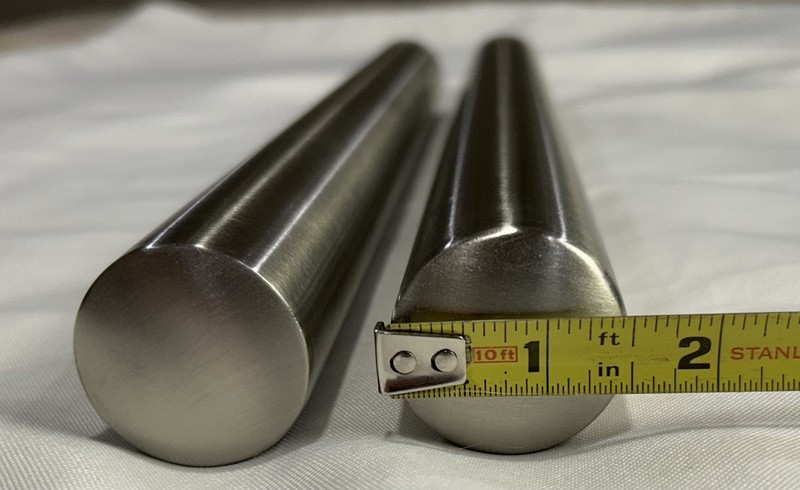 Matching Pair 16" Stainless Steel French Rolling Pins 1.5"Dia **NEW Open Box** gallery